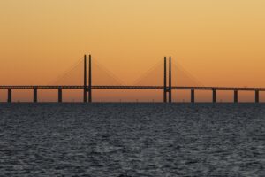 bridges at sunset
