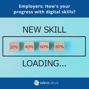 How well is your organization bringing on digital skills?